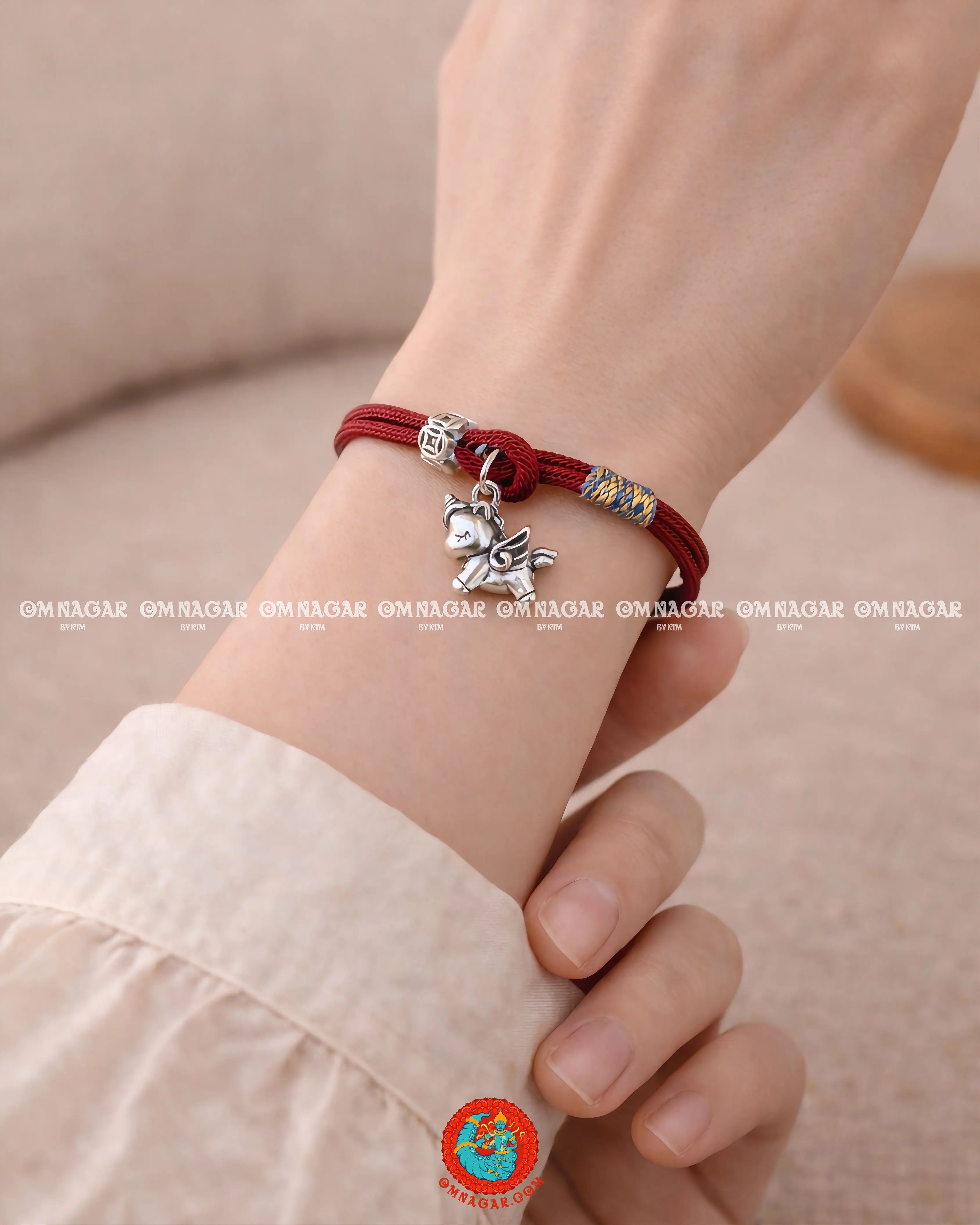 Red Qilin – Heavenly Horse Bracelet – 999 Silver (2026)