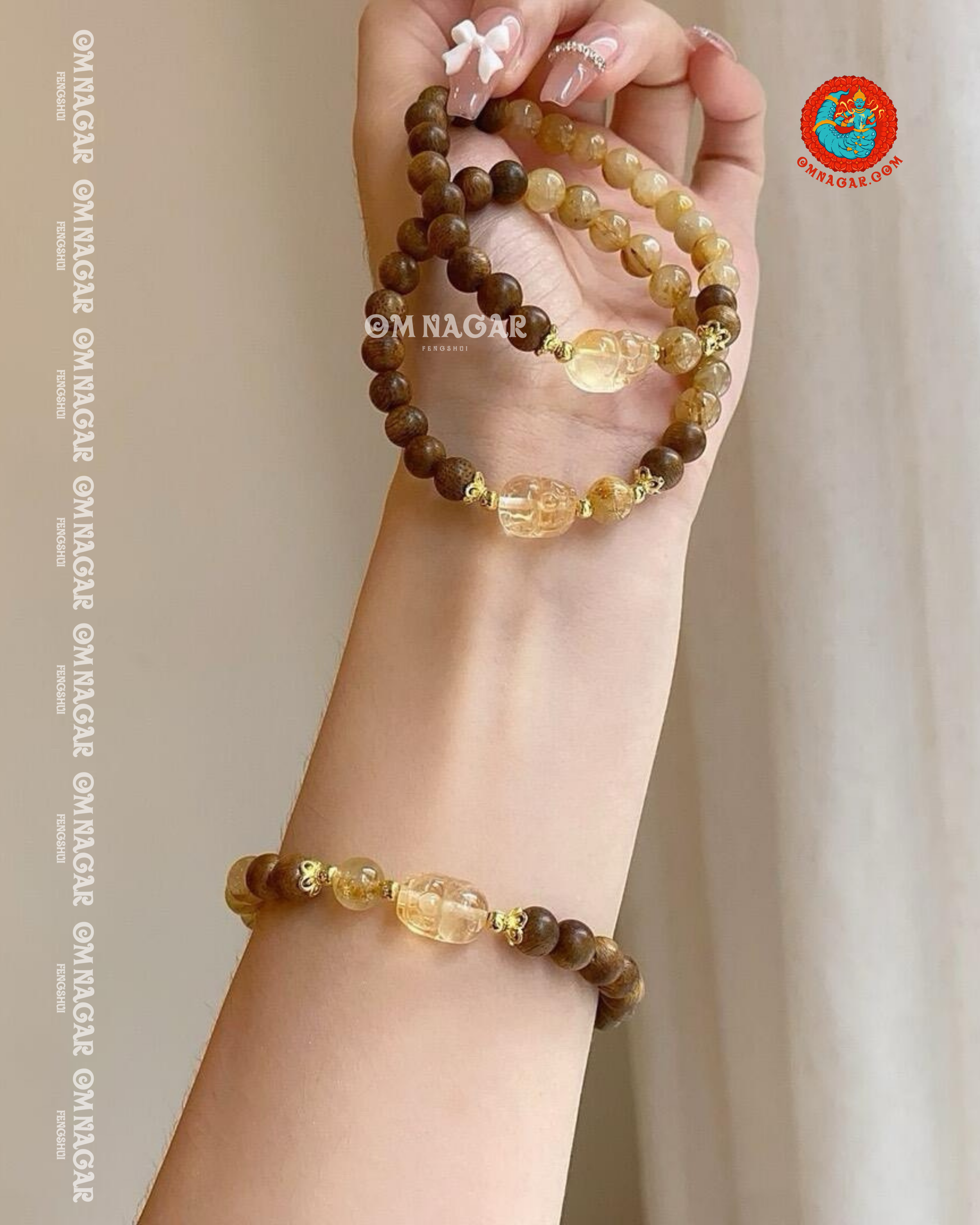 Pixiu Agarwood Gold Bracelet