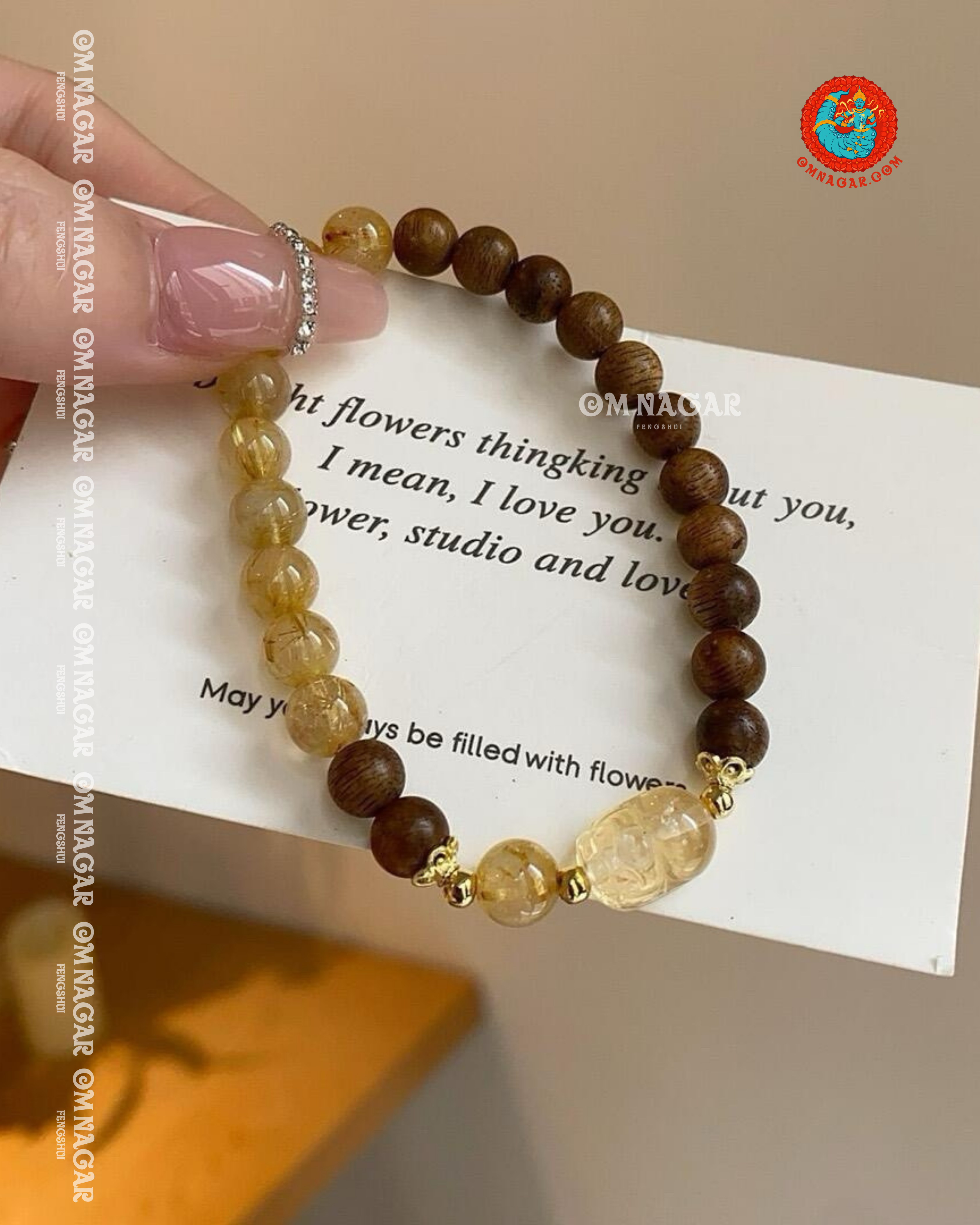 Pixiu Agarwood Gold Bracelet