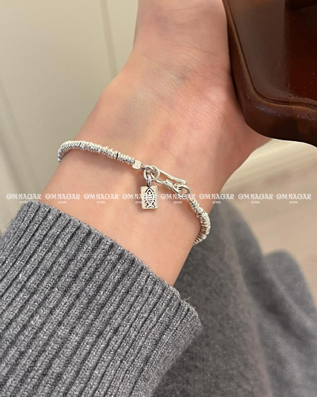 Red Persimmon & Prosperity Bracelet – Premium 999 Silver