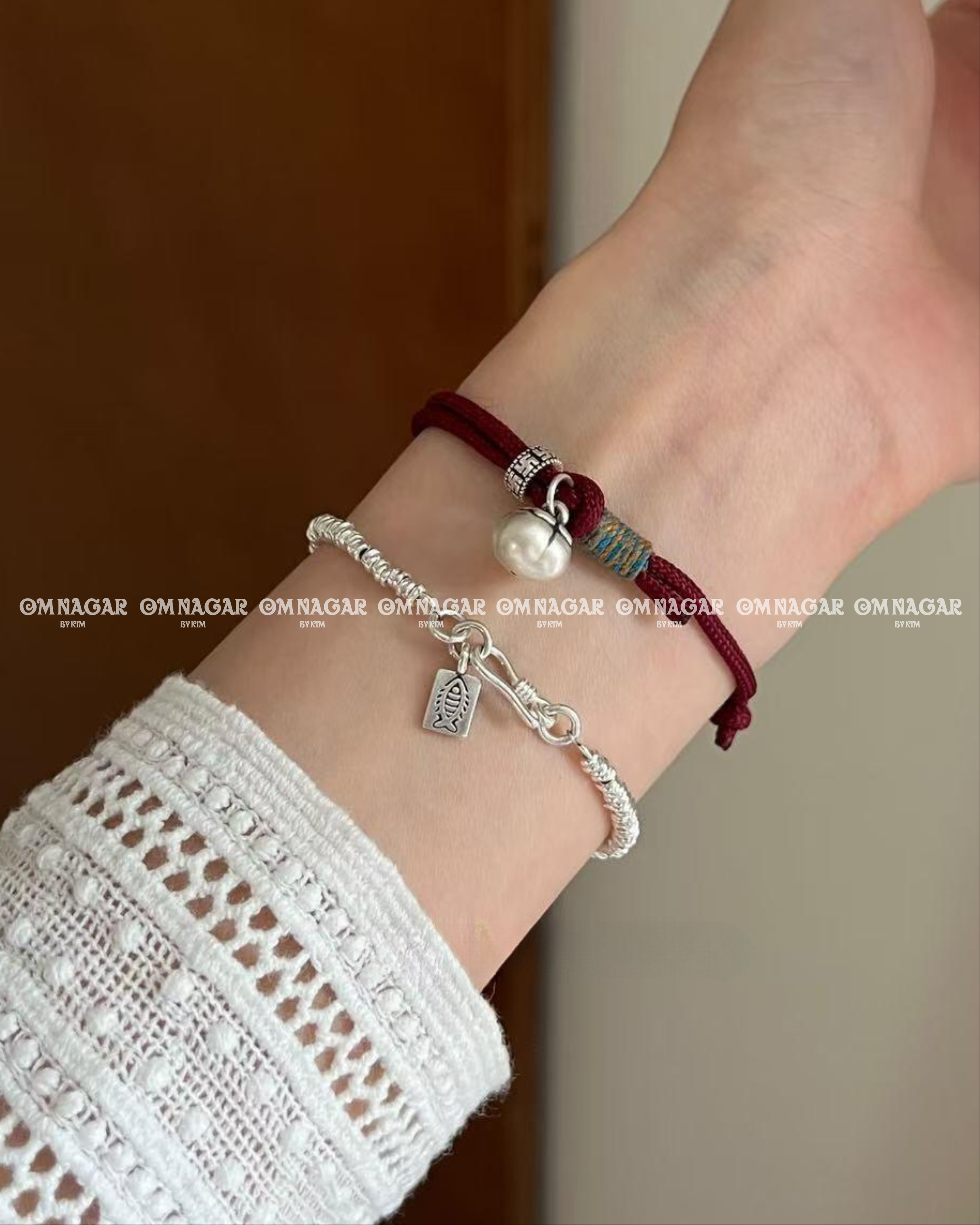 Red Persimmon & Prosperity Bracelet – Premium 999 Silver