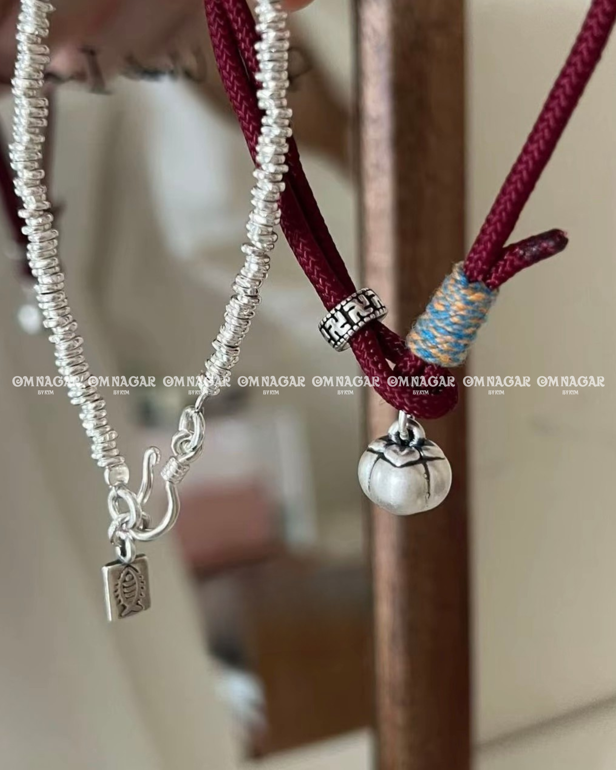 Red Persimmon & Prosperity Bracelet – Premium 999 Silver