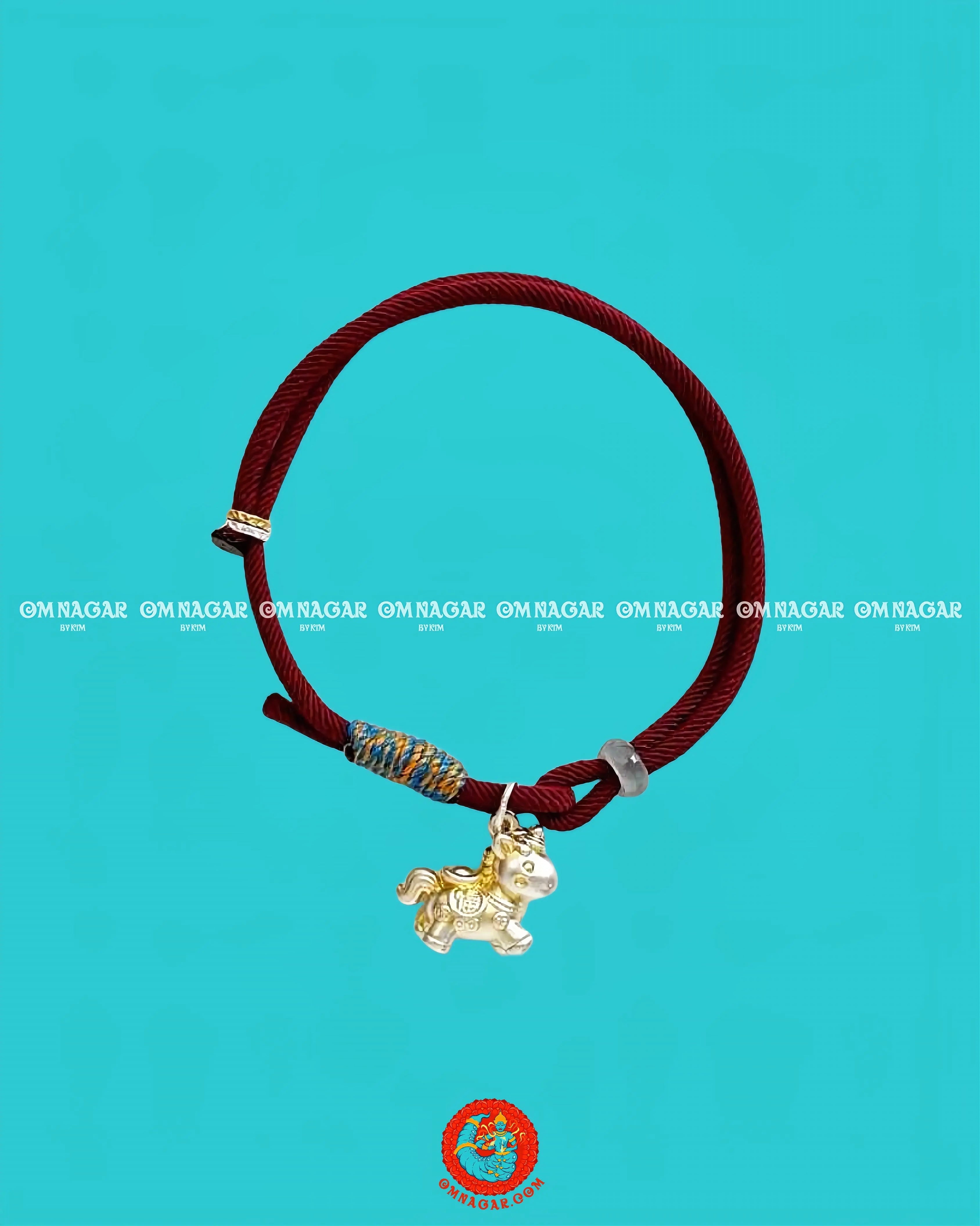 Red Golden Horse – Blessings Bracelet – 14K Gold-Plated Silver (2026)