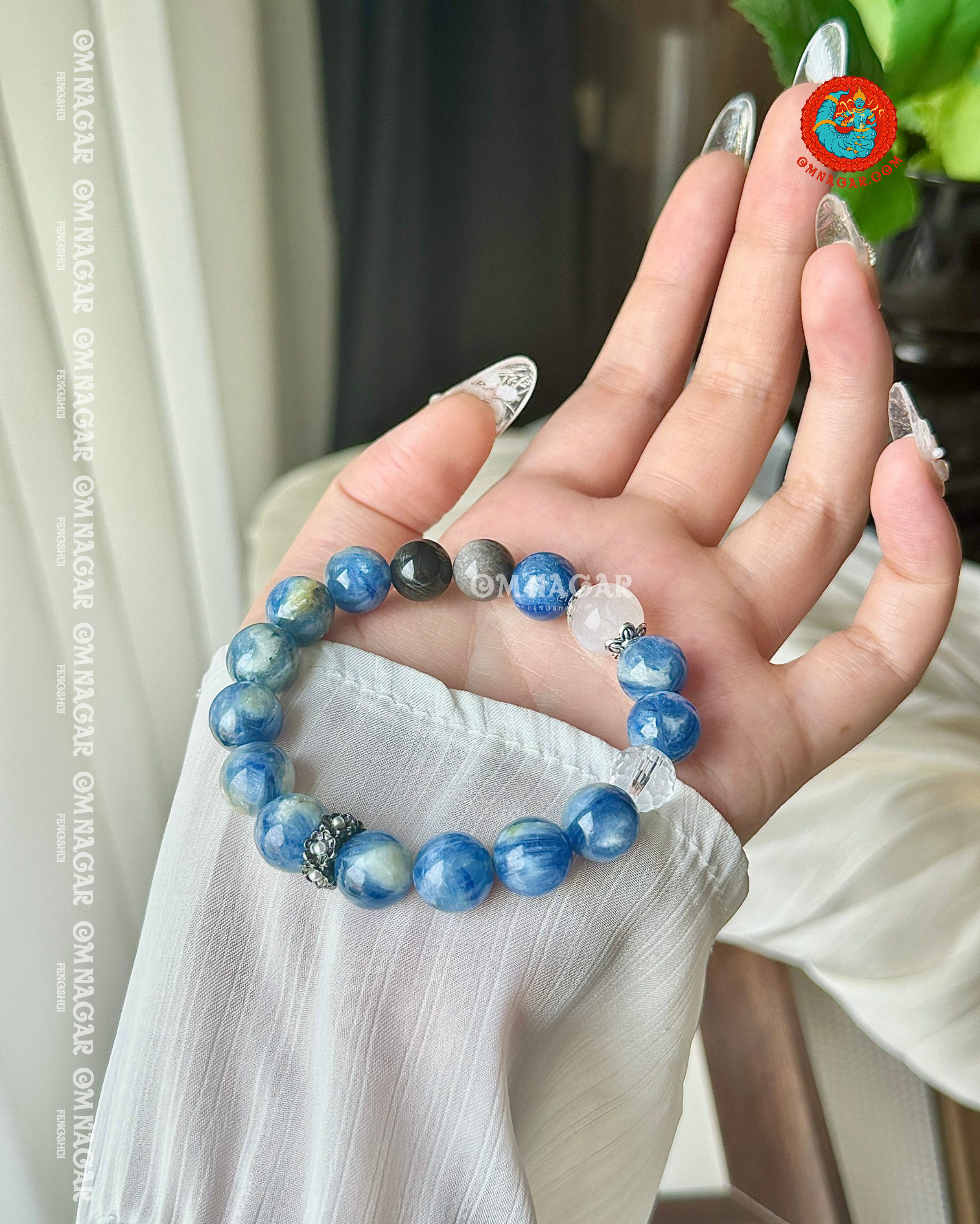 Blue Art Stone Bracelet