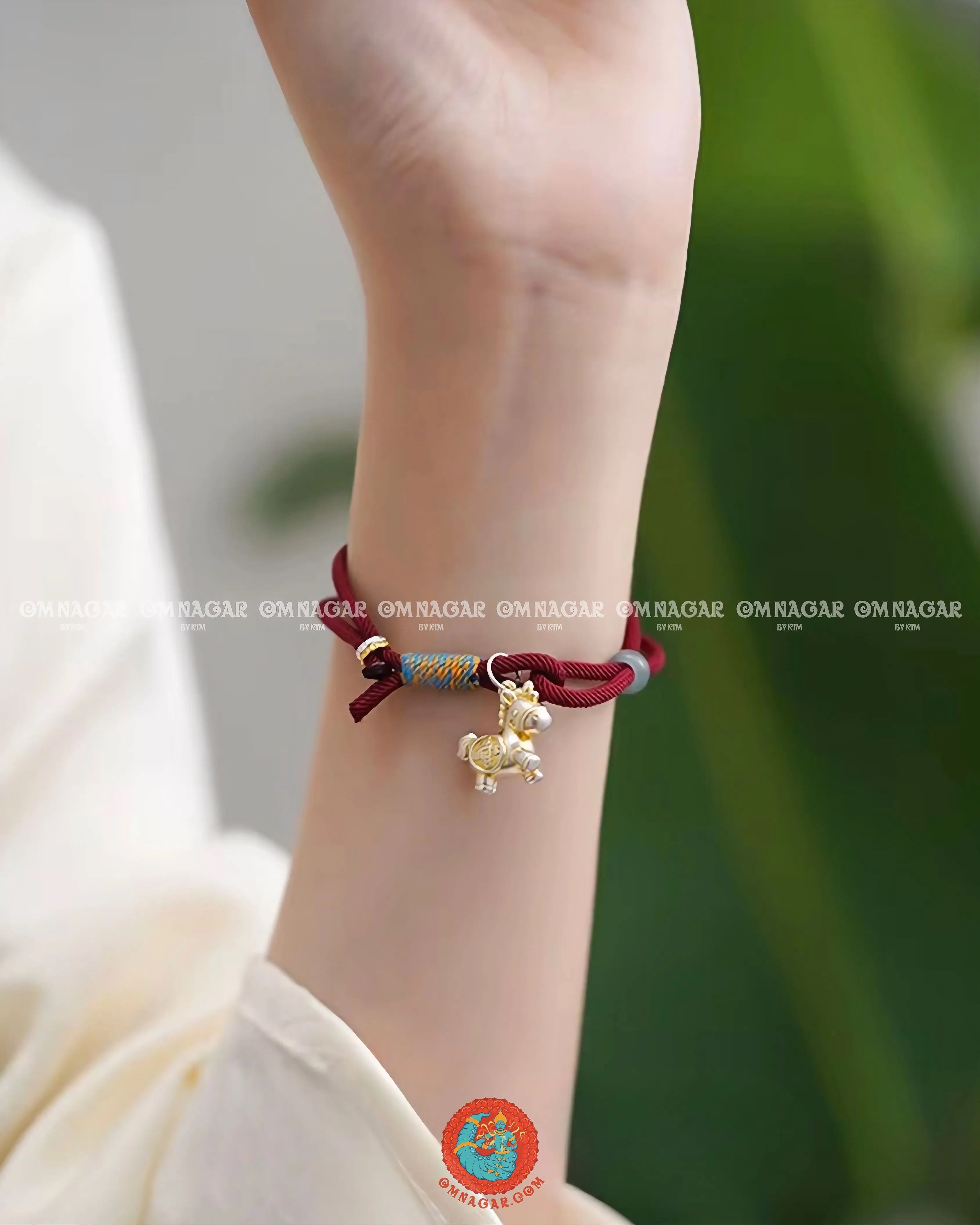 Red Golden Horse – Blessings Bracelet – 14K Gold-Plated Silver (2026)