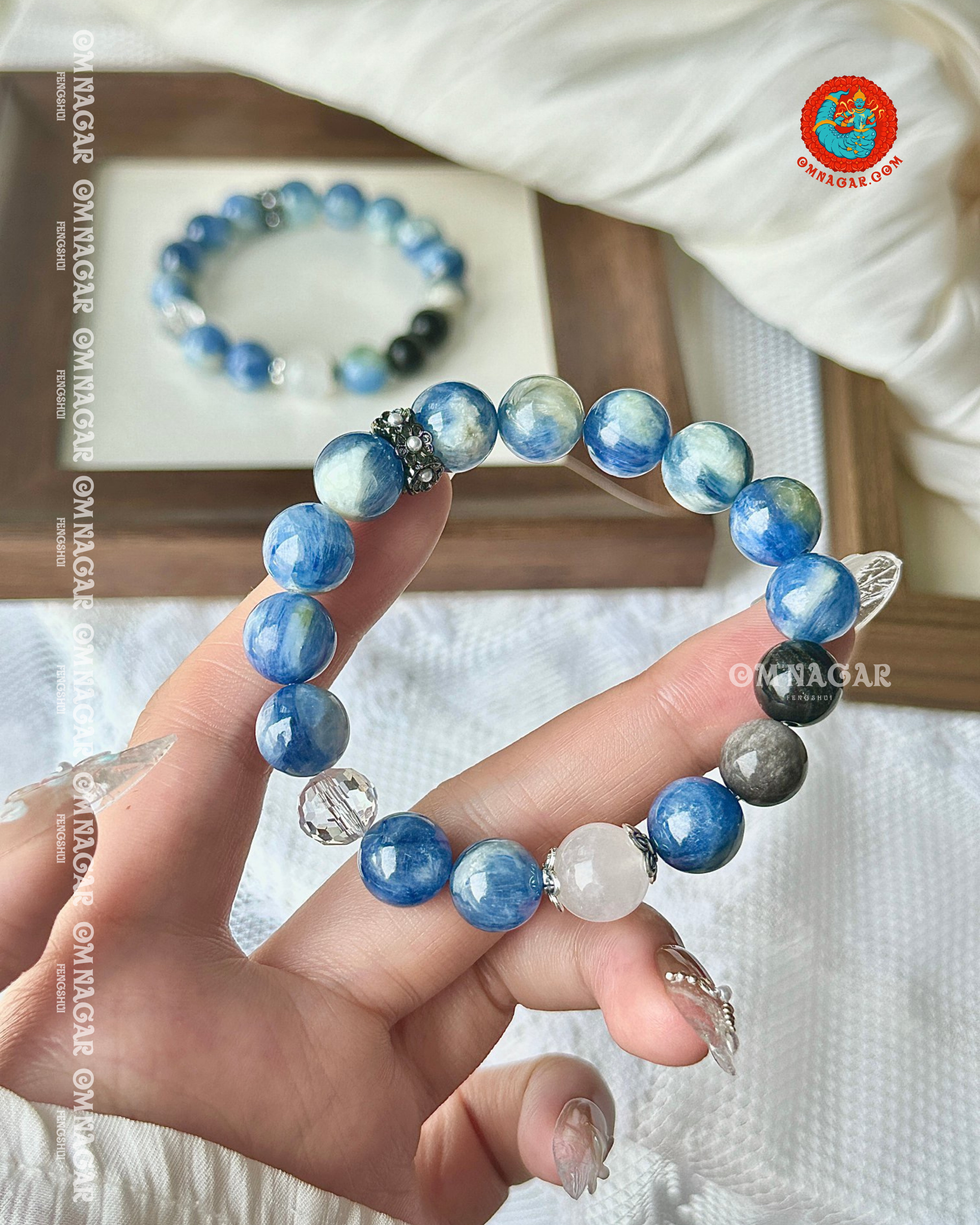 Blue Art Stone Bracelet