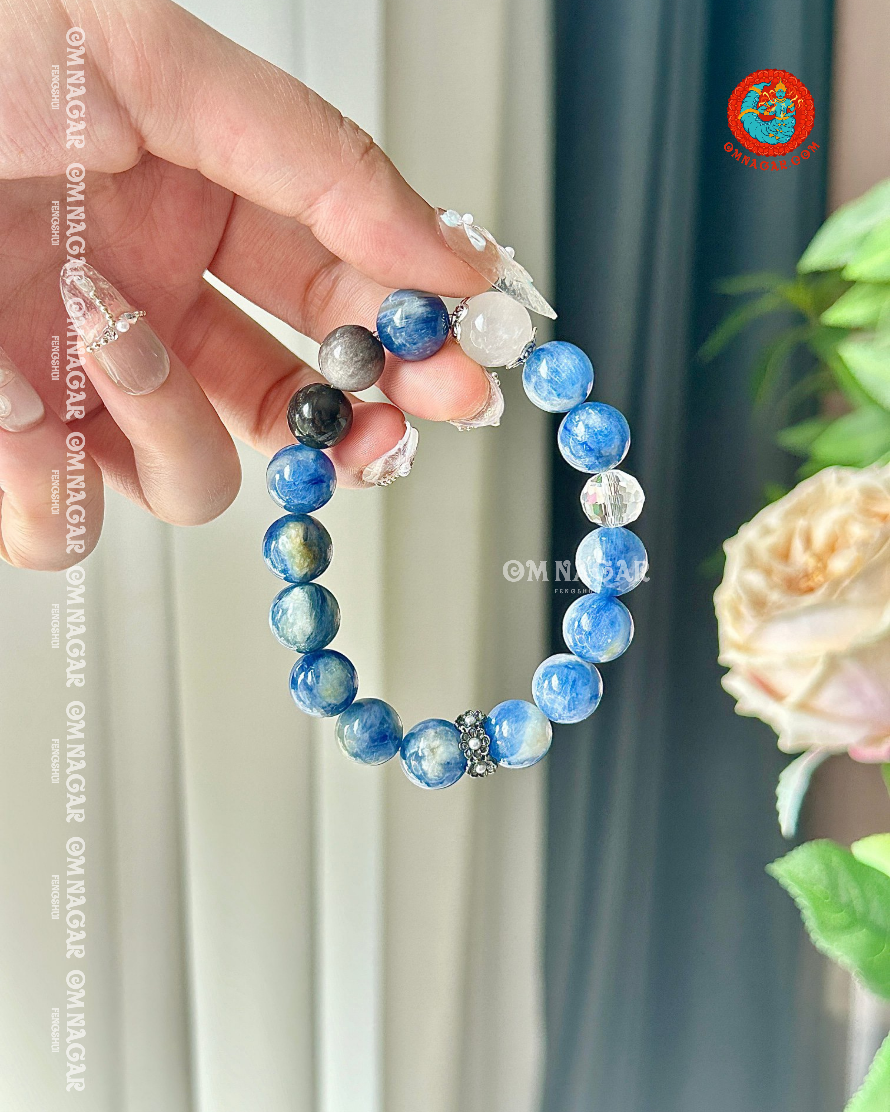 Blue Art Stone Bracelet