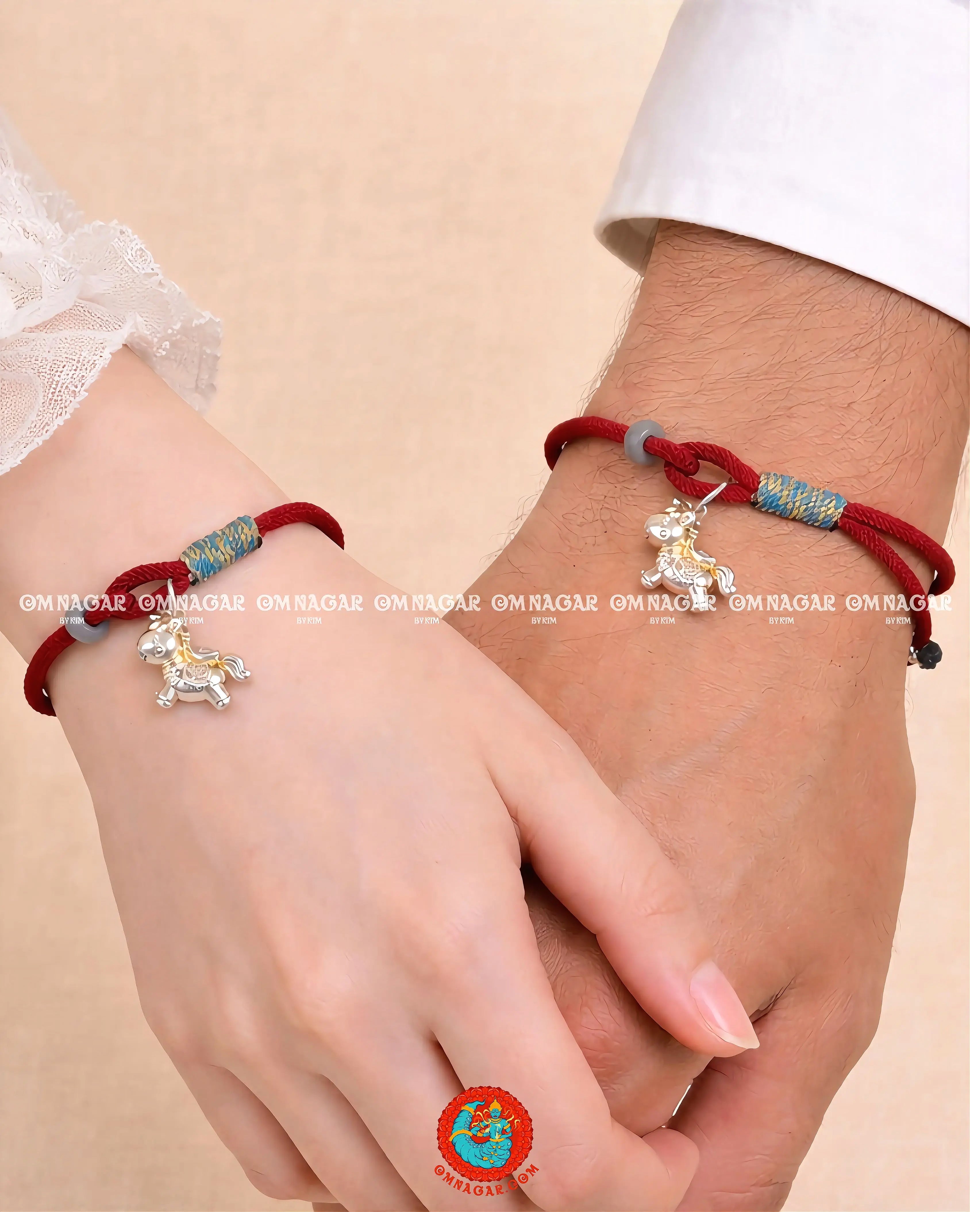 Red Golden Horse – Blessings Bracelet – 14K Gold-Plated Silver (2026)